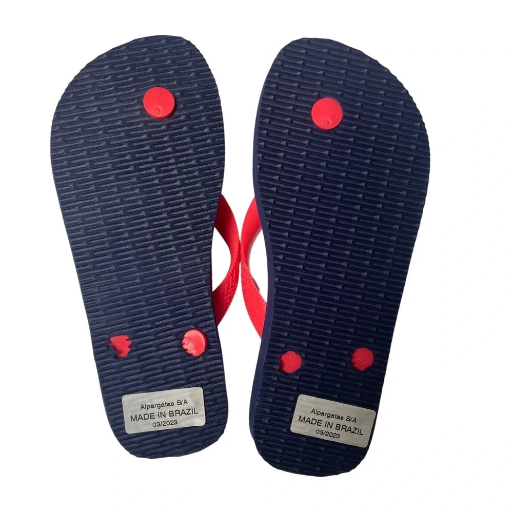 Havaianas Pink Navy Floral‎ Tropical Flip Flop Bundle Little Girls 2